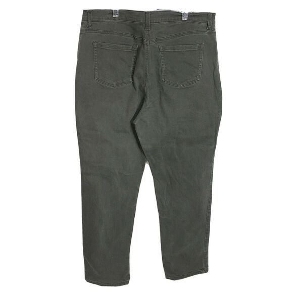 Gloria Vanderbilt Womens Jeans Size 16 Amanda Green Denim Stretch Straight Leg - Picture 2 of 10